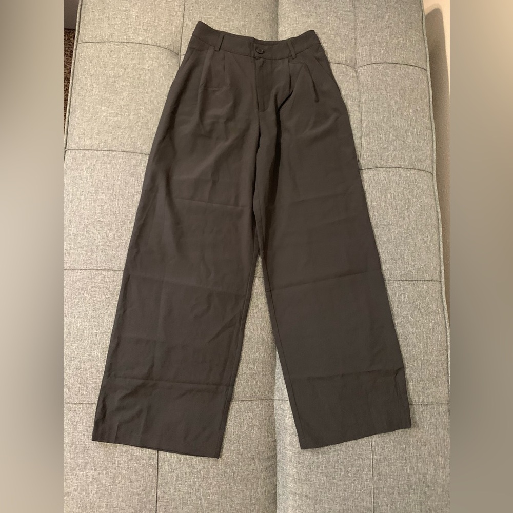 Wide leg black slacks